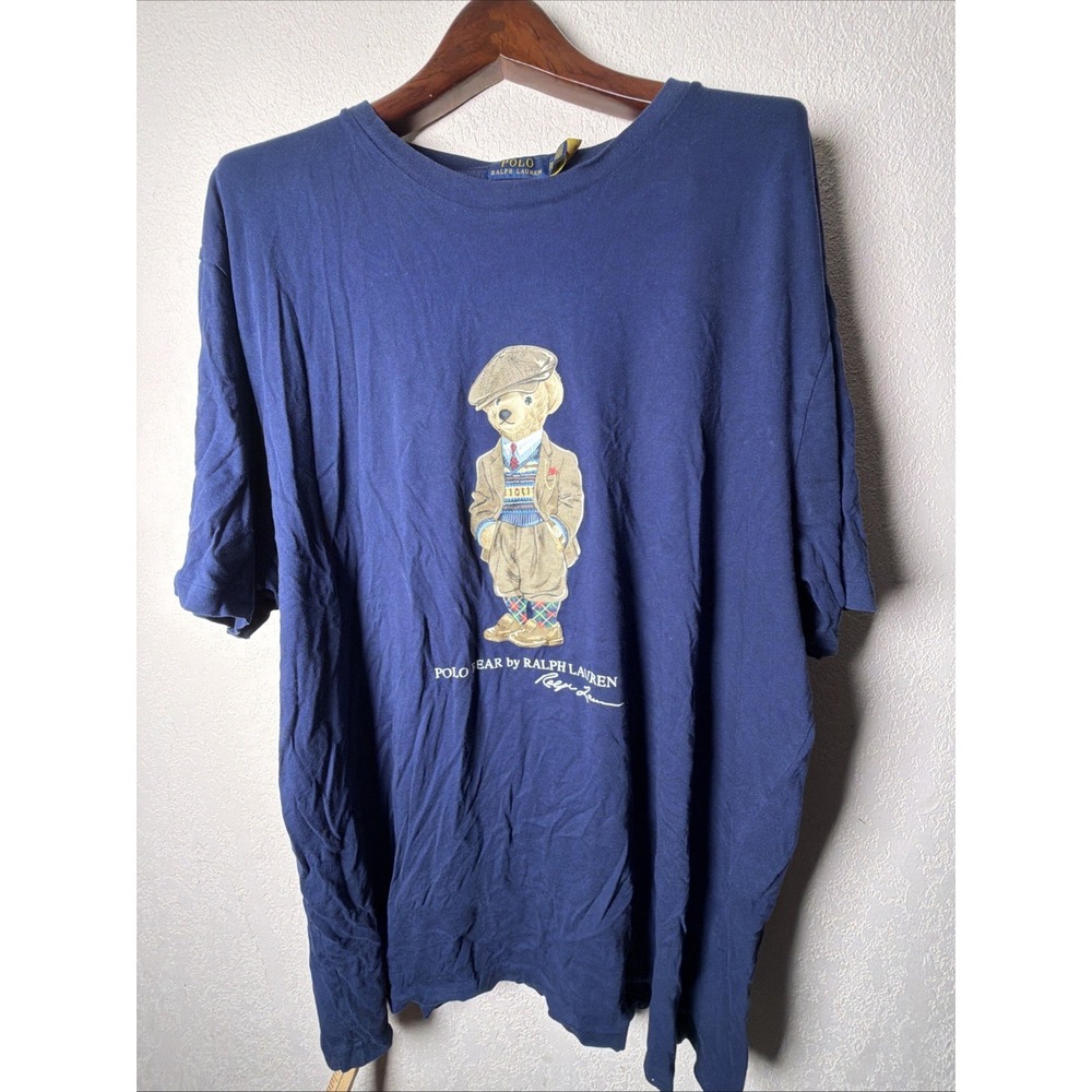 Polo Ralph Lauren Men's Navy Polo Bear Graphic T-Shirt 2XLT 2TGL